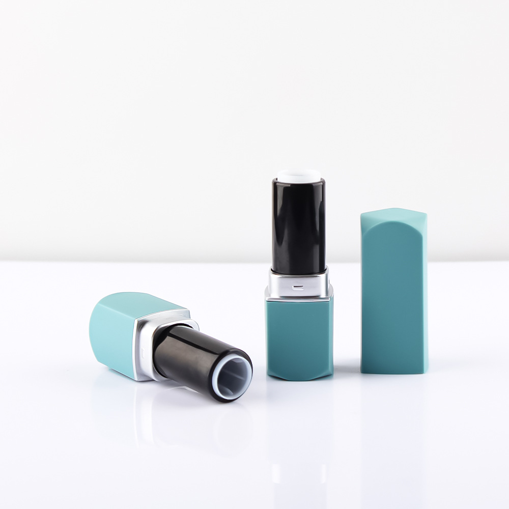 3g喷镀中束口红管空管方管口红管蓝色口红管包材DIY口径12.1mm