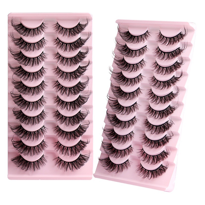 Cross-border de alta imitación de pelo de visón pestañas postizas multi-capa gruesa cruz pestañas al por mayor 8D Pestañas Fluffy