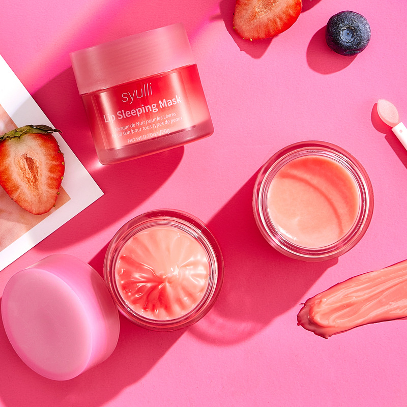 Cross-border exclusive sleeping lip mask, moisturizing, exfoliating, stretching applicator, reduces lip lines, overnight repair lip balm.