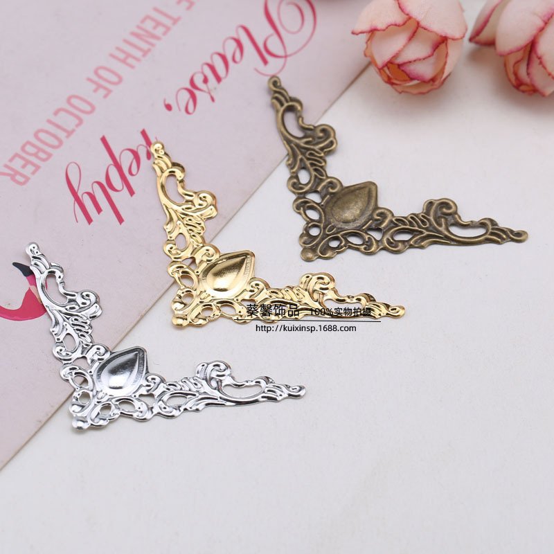 Diy Jewelry Accessories, Antique-style Materials, 57x27mm Hollow...