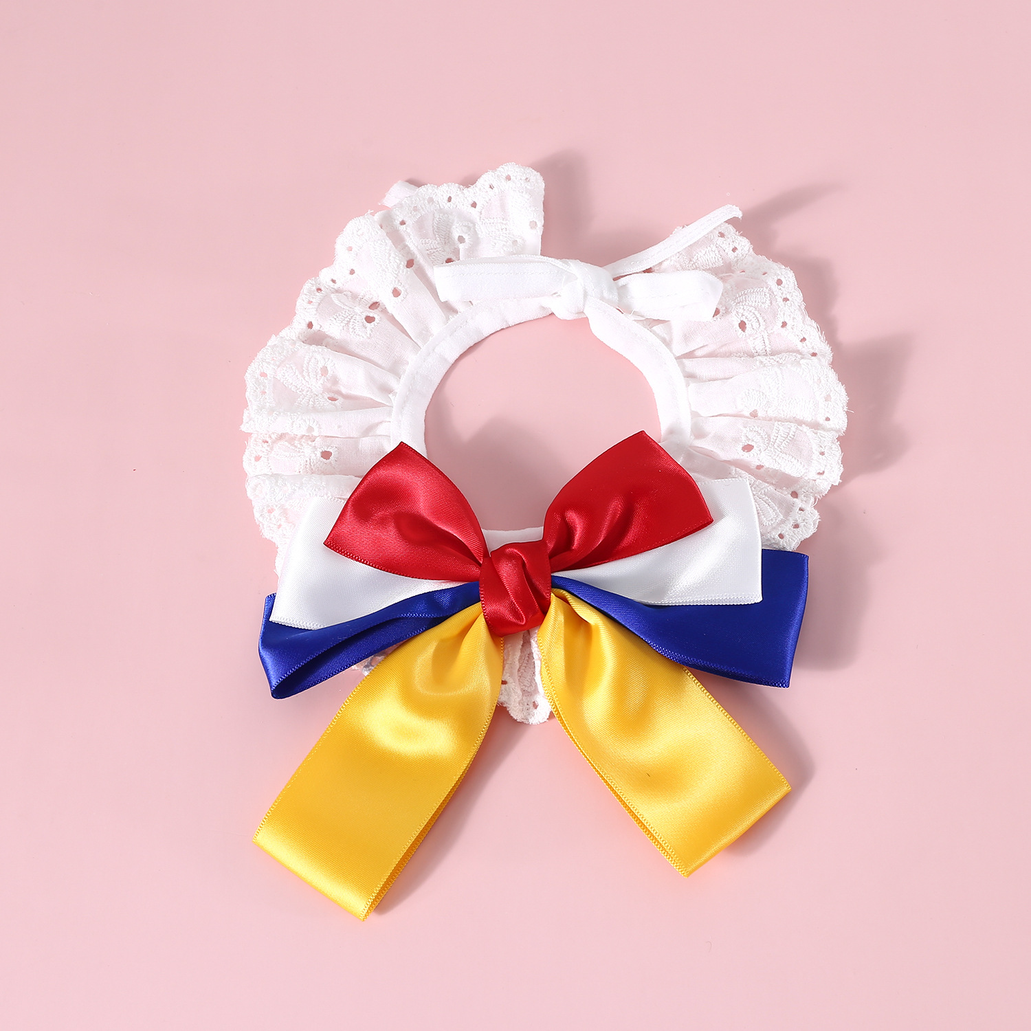 Mascotas de encaje super gran arco bib de encaje princesa muñecas gatos perros pequeños y medianos collar de cumpleaños image 8