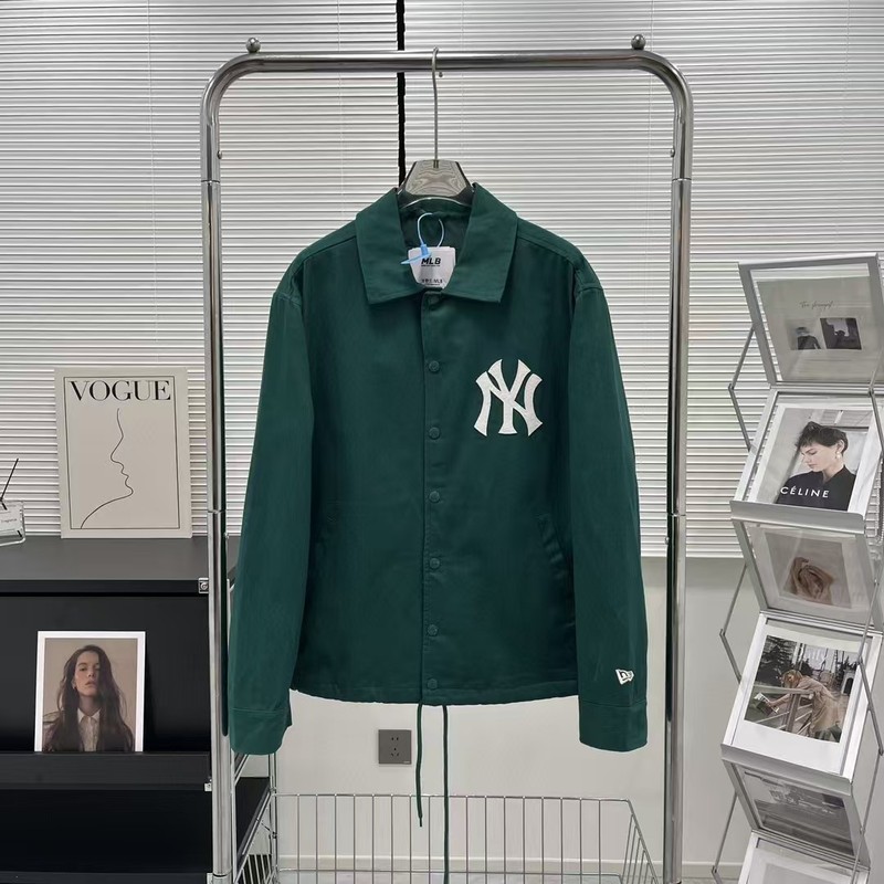 2025MLB秋カーディガン工装防風コートジャケットカップルコート新保温刺繍|undefined