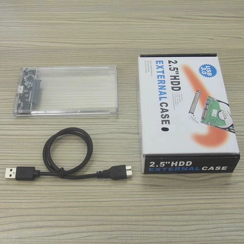 2.5-дюймовый USB3.0 накопитель с выдвижной крышкой, закрытая прозрачной SATA твердотельная скоростная механическая мобильная коробка для жесткого диска