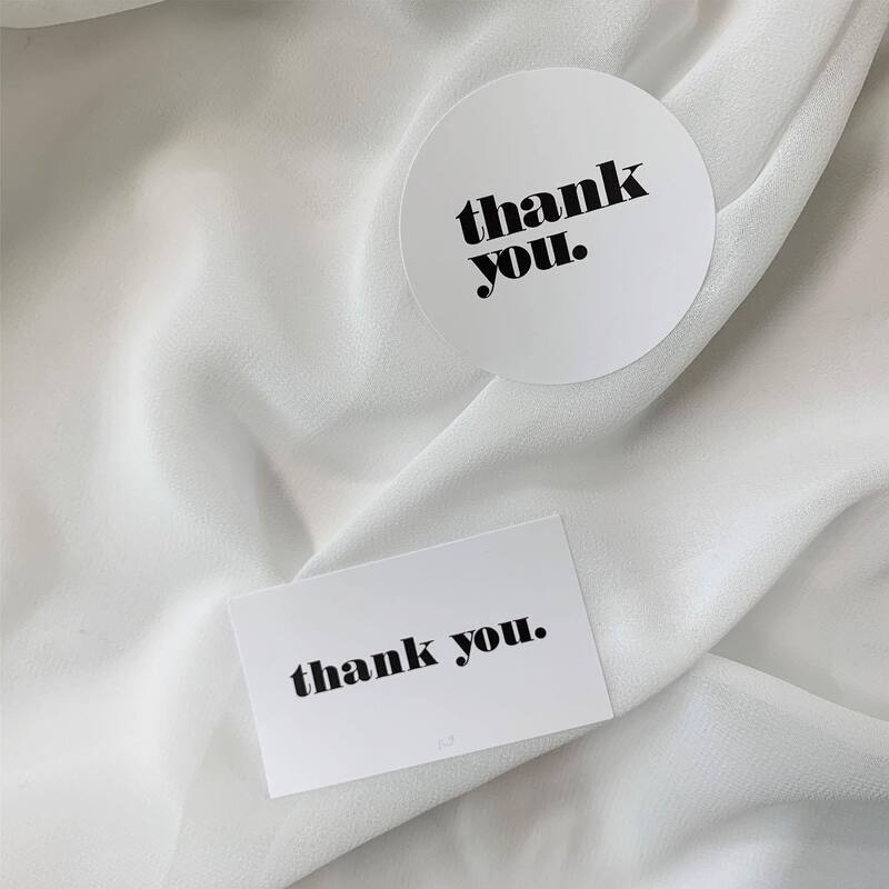 6 pieces price new thank you Square Round 2 models choose ins simple decorative stickers thank you label dessert stickers