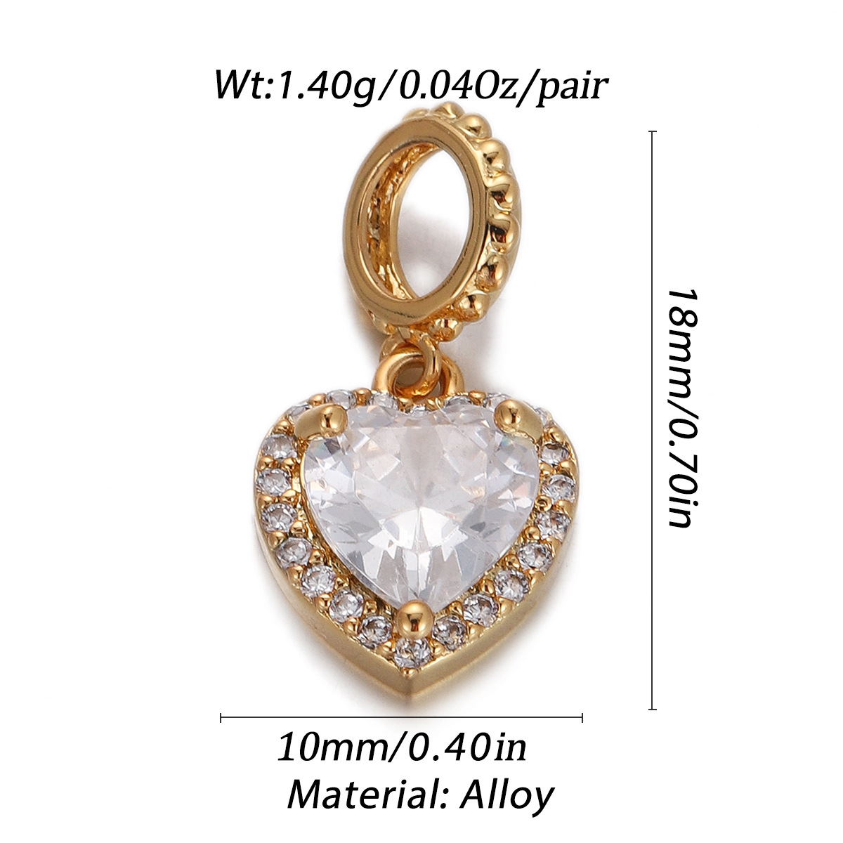 4g Weight Pendant Jewelry Making Type Gold Plated Plating Material Zircon Inlay Material 1 Piece Quantity Holiday Occasion Copper Material Donuts Pattern Women's Gender Enamel Design Simple Style Style 1 Piece Copper Zircon Gold Plated Donuts Pendant 9