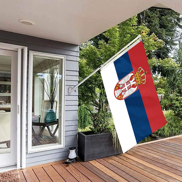 Кросс-бордер Амазон Сербский флаг 90x150 см 100% полиэстер Сербский мировой флаг