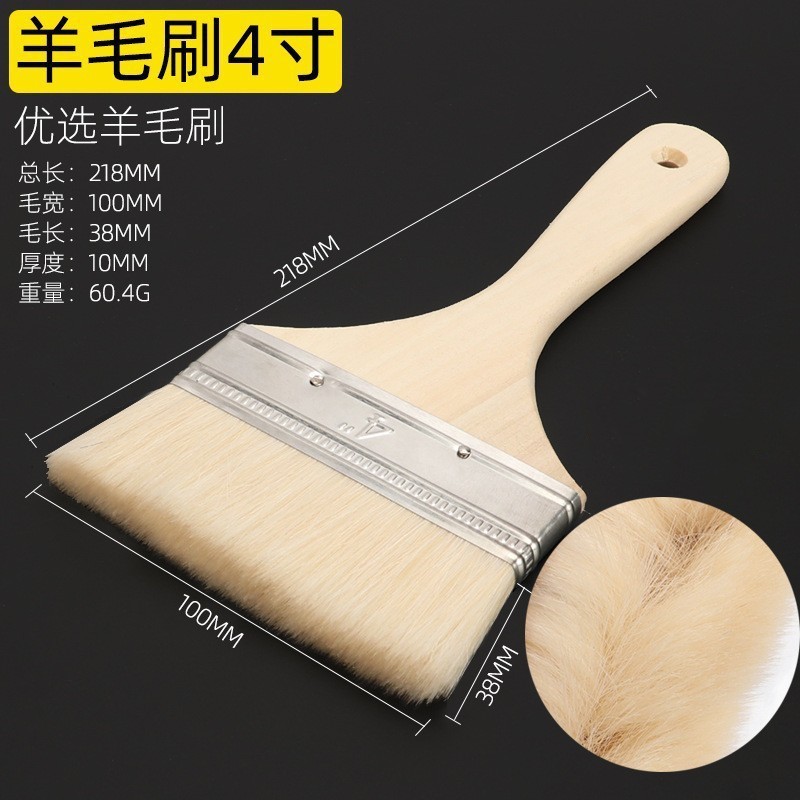 長い柄のウールのブラシの食品級のバーベキューの焙煎の専用の工具は味噌を塗って柔らかい毛を塗って台所の烙餅の小さいブラシを塗ります。|undefined