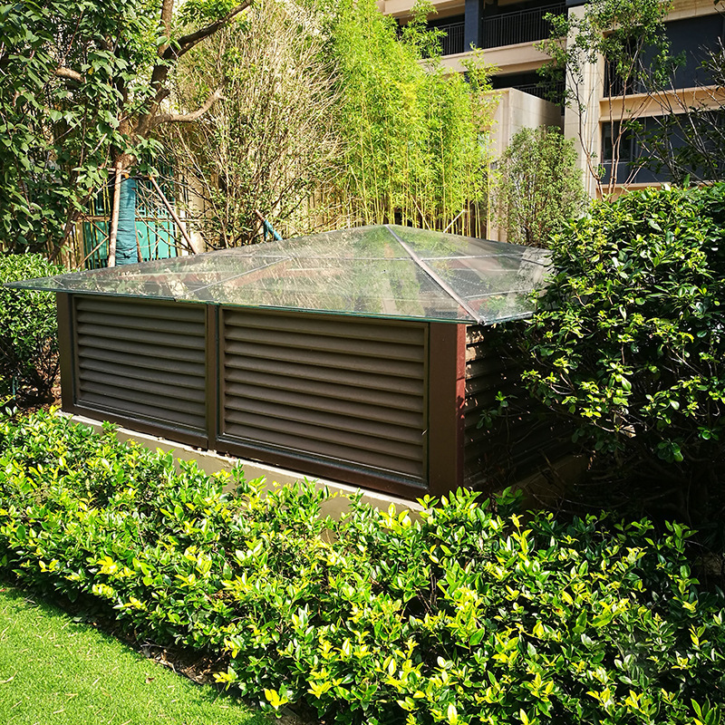 百叶护栏铝合金厂家直供户外防绣隐私百叶窗小区外墙铝合金护栏