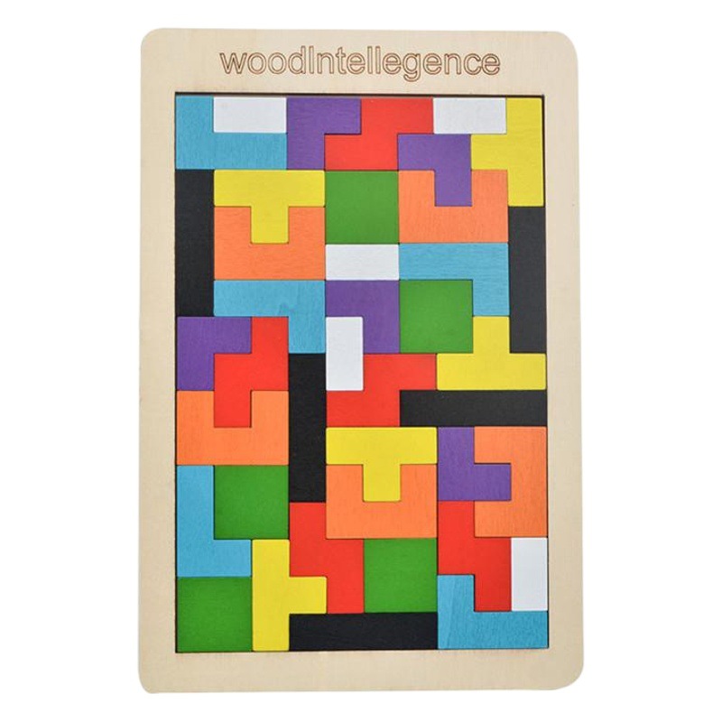 クロスボーダー木製磁気テトリス積み木卸売子供赤ちゃんパズルおもちゃロシア立体パズル