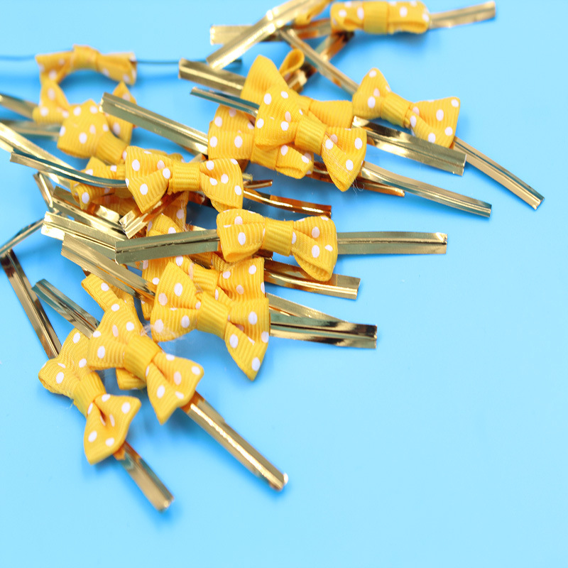 Fabricante en stock embalaje para hornear color pajarita de seda Lollipop corbata cuerda galleta embalaje bolsa empate 500