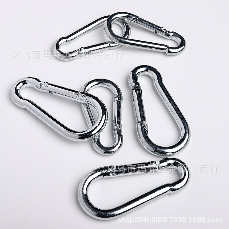 Preferential wholesale iron galvanized spring hook dog chain buckle outdoor hiking buckle backpack buckle gourd type safety buckle