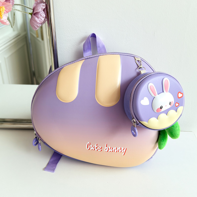 Super lindo nuevo tipo de mochila ocio para niños personalidad pequeña bolsa de rábano conejo jardín de infantes mochila ocio versátil
