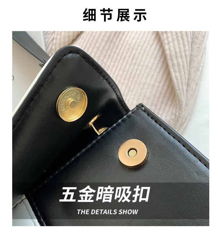 New Bags Fashion Messenger Bag Stylish Texture Portable Small Square Bag display picture 2