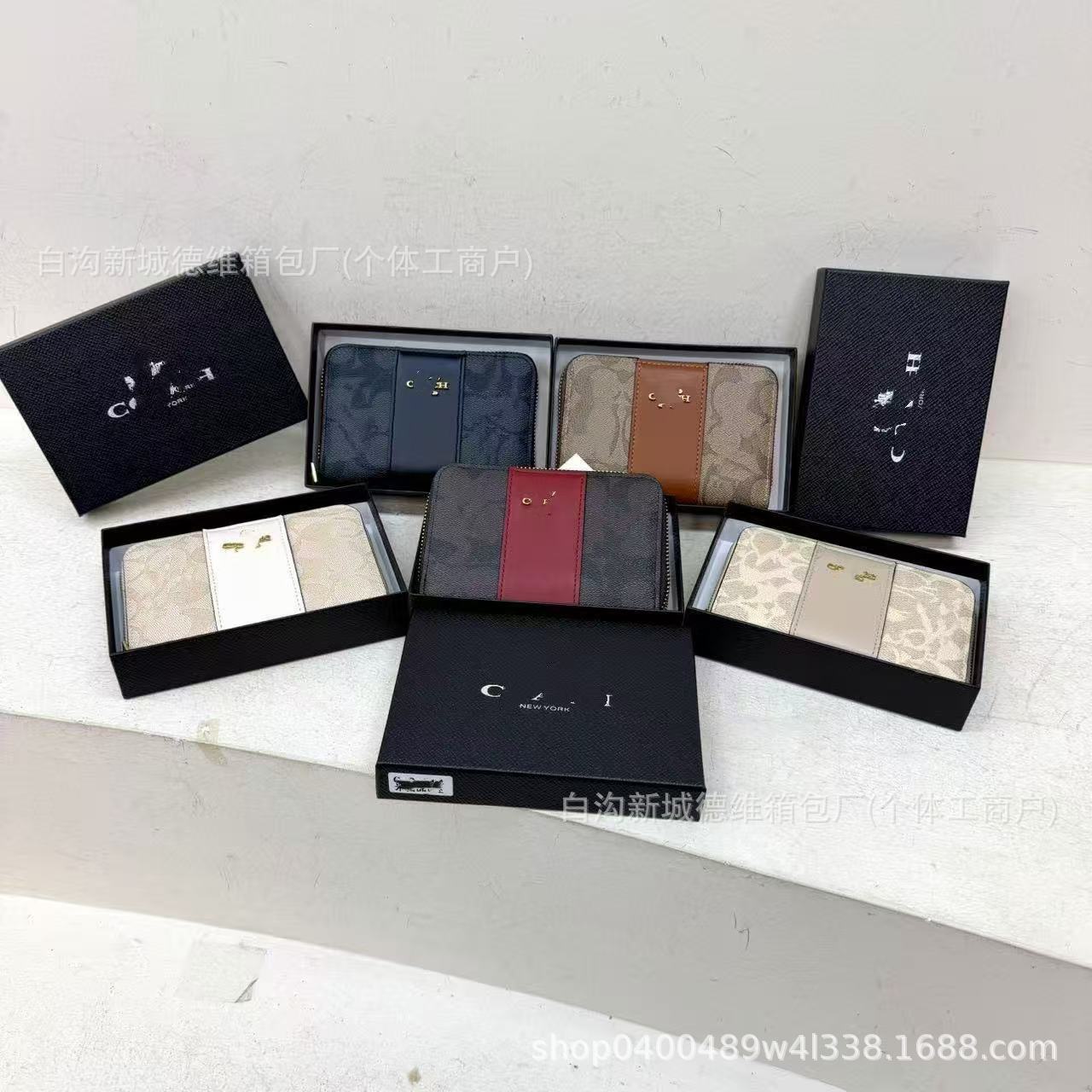 2025设计感欧美简约商务多卡位零钱包爆款撞色小方包热门手拿包批