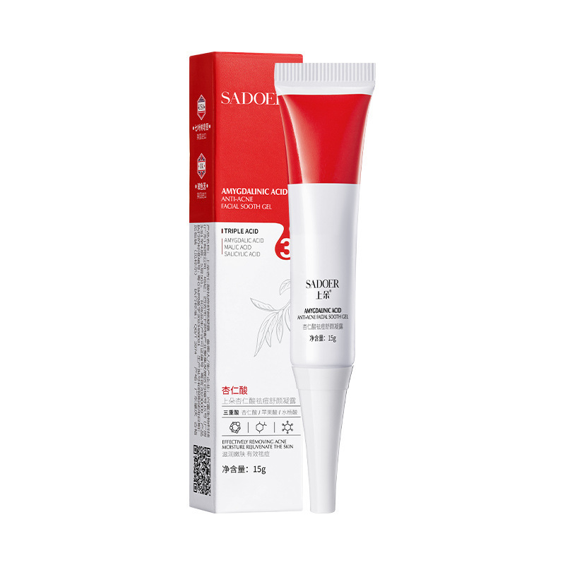 Shangduo Ácido de almendras, gel calmante para el acné, hidratante, hidratante, marcas de acné, crema para el acné al por mayor