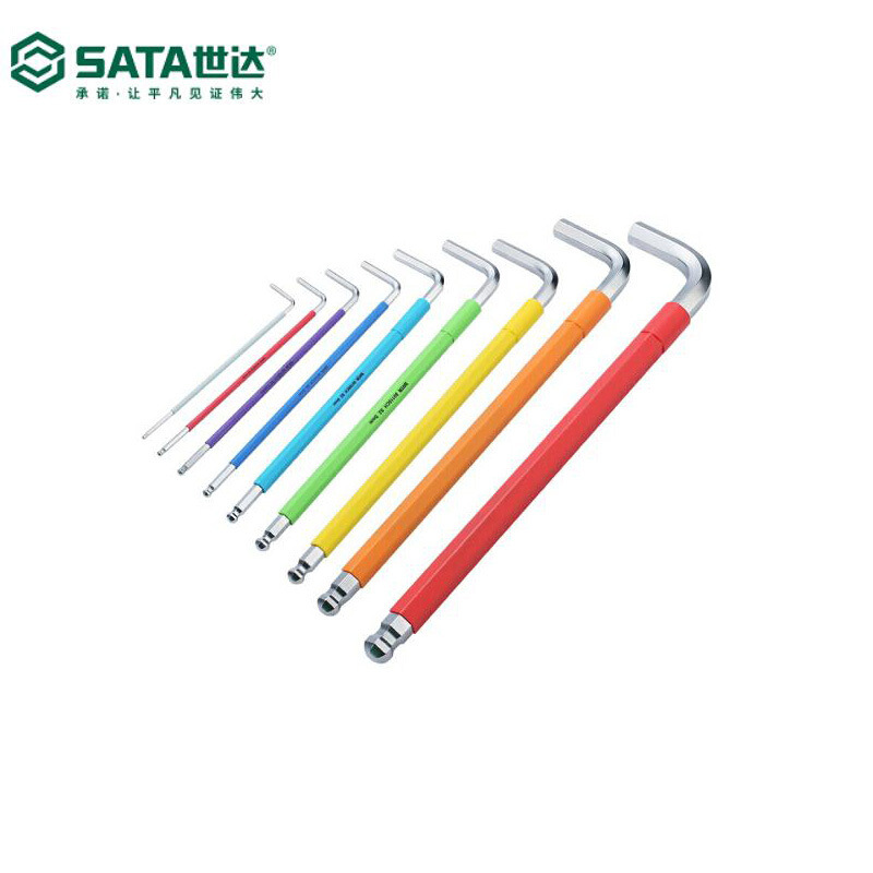 世达 80104CH彩虹系列特长球头内六角扳手