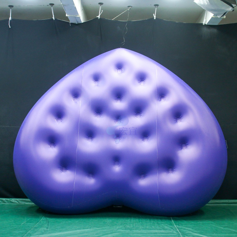 厂家直销PVC充气心型气垫商场美陈装饰户外活动广告宣传爱心气模