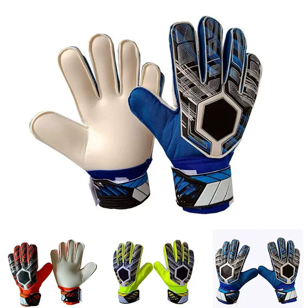 Anti-Slip Goalkeeper Gloves with Latex Finger Protection Football Primary and Secondary School Students Children Adult Game Training Goalkeeper Gloves