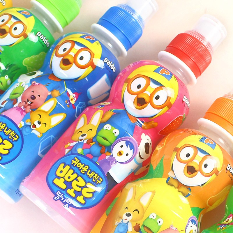 Korean Import Pororo Baby Drink Mixed Pack Internet Famous Juice Bubuloo Single Bottle 235ml 
