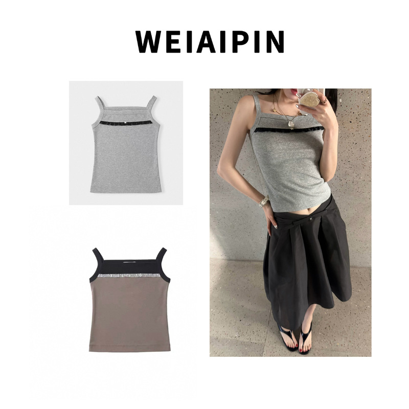 Mar Designer Brand's New Summer Style Star-Patterned Color-Blocking Tank Top Mar Designer Brand's New Summer Style Star-Patterned Color-Blocking Tank Top