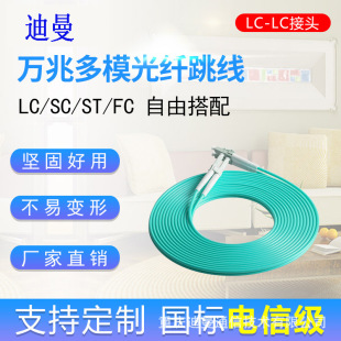 Dual-core OM 30000 m multi-mode 40G optical module cluster fiber multi-mode 12/24 core MPO-LC fiber jumper