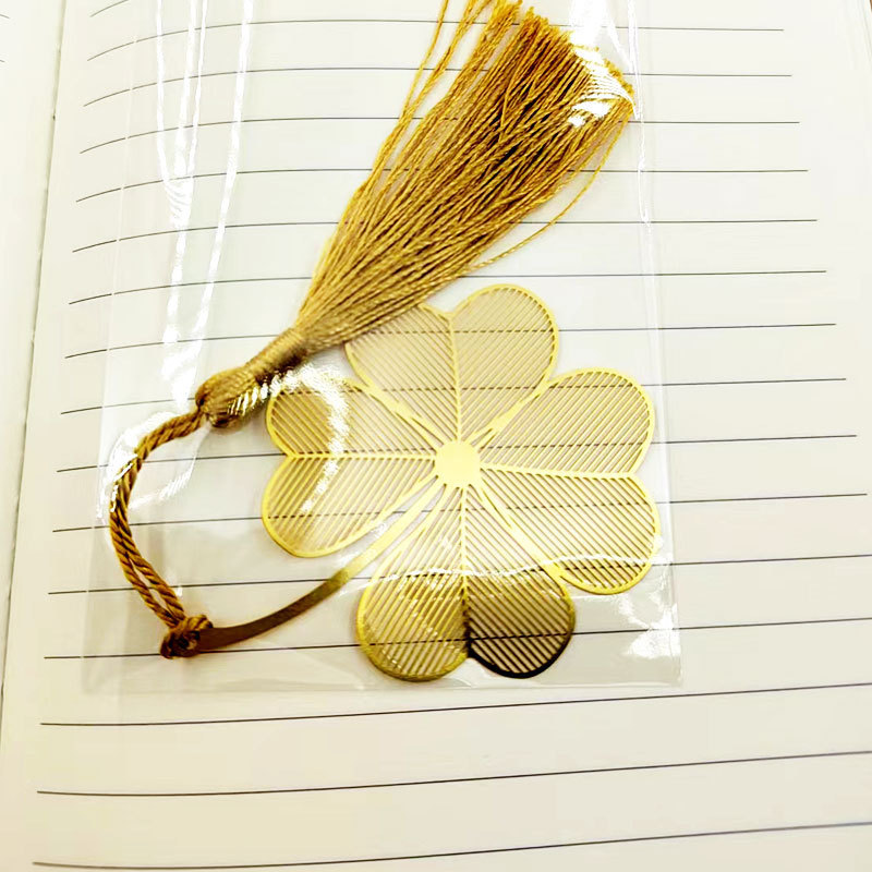 定制叶脉金属书签创意镂空精致书签夹页教师节小礼品书签批发