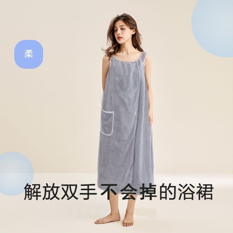 여분의 긴 드레싱 2 피스 대형 목욕 타월 포장 전신 여성용 물 흡수성 헤어 말린 모자