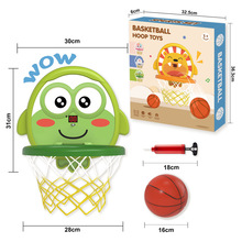 跨境迷你儿童篮球板玩具可折叠带计分卡通篮球板儿童免打孔悬挂式