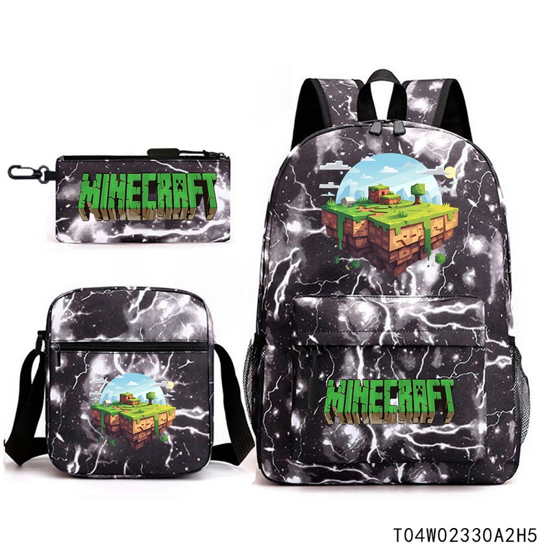 Minecraft マインクラフト 小中学生 ランドセル 子供用リュック バックパック ショルダーバッグ ペンシルバッグ 3点セット|undefined