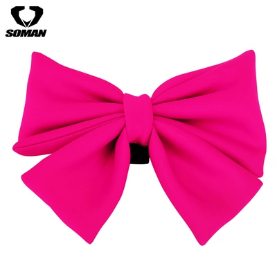 Motosiklet dəbilqələri Girl Bow, Detachable Style, for - rose-red