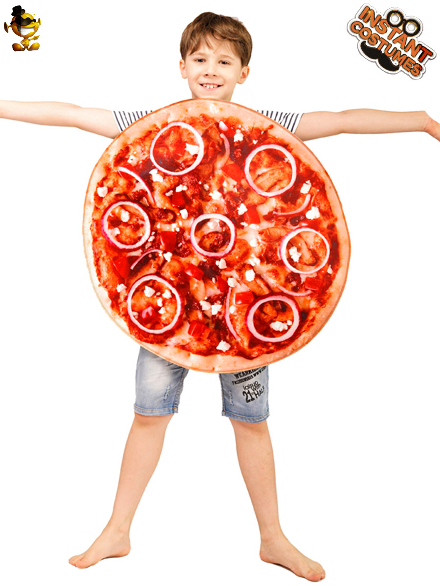Parodia niños pizza traje de Carnaval fiesta divertido pizza traje de los niños juego de rol de comida