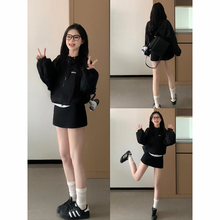 黑色西装包臀半身裙女夏季2025新款休闲高腰显瘦小个子a字裙短裙