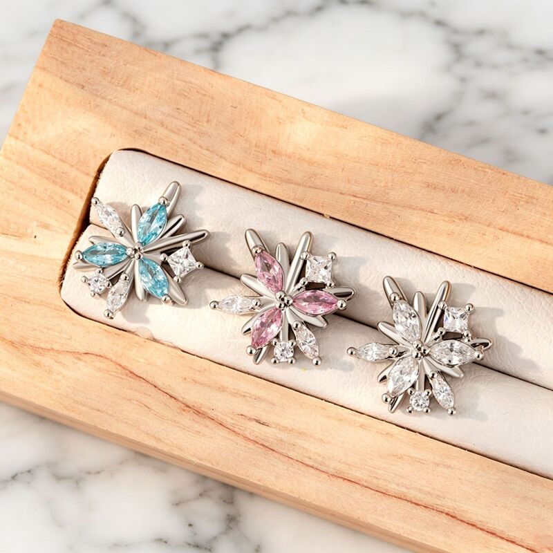 Trendy and Unique Fireworks Earring Studs with a High-End Feel for Girls, Screw-On Titanium Steel Earlobe and Ear Cartilage Studs Trendy and Unique Fireworks Earring Studs with a High-End Feel for Girls, Screw-On Titanium Steel Earlobe and Ear Cartilage Studs