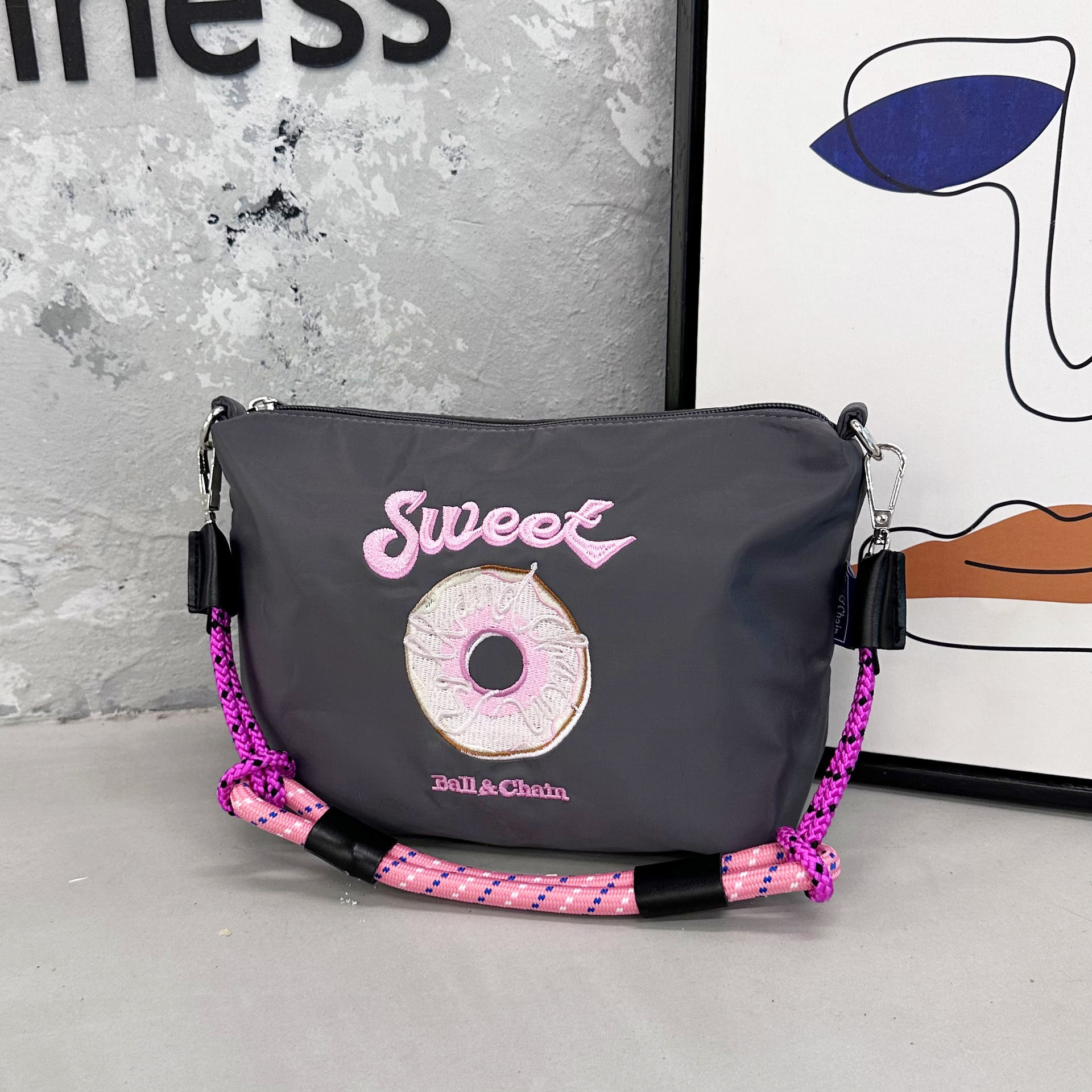 Gao Yuanyuan mismo estilo diez mil Agujas Bordado bolso bandolera bolsa de doble uso bolsa de la axila bolsa pequeña bolsa cuadrada bolsa casual bolsa diaria