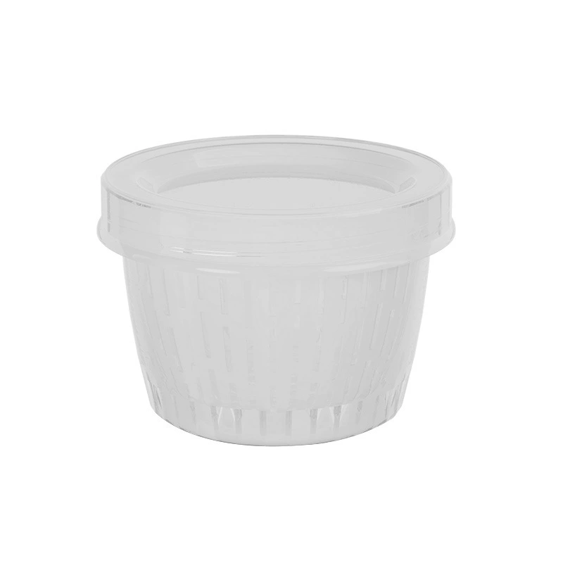 Kitchen Draining Fresh-Keep Storage Box, Transparent, Lid Included, 12×16×16 cm