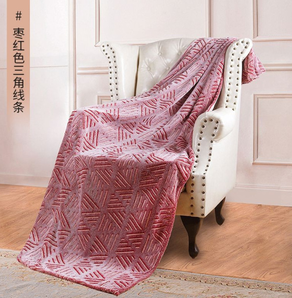 枣红色三角线条