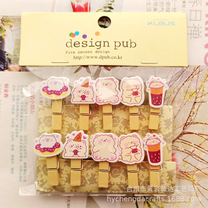 Cartoon Bear Dessert Clip Hanging Photo Frame Kindergarten Floriculture Wooden Clip Flower Shop Card Wooden Clip Cartoon Bear Dessert Clip Hanging Photo Frame Kindergarten Floriculture Wooden Clip Flower Shop Card Wooden Clip