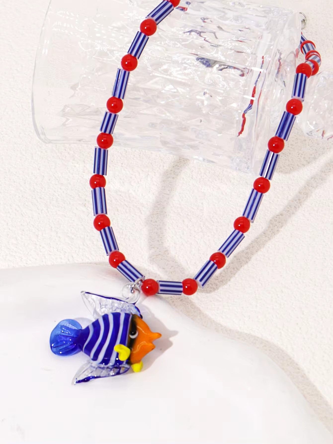 20g Weight Resin Pendant Material Pendant Necklace Classification Resin Chain Material Beaded Chain Chain Type 1 Piece Quantity Party, Street Occasion Resin Material Fish Pattern All Seasons Season Women's Gender Cartoon Style, Cute Style Cartoon Style Cute Fish Resin Beaded Chain Beaded Necklaces Wholesale 14