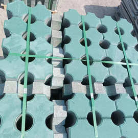 植草砖 生态园林景观8字砖市政面包砖绿色井字砖现货批发