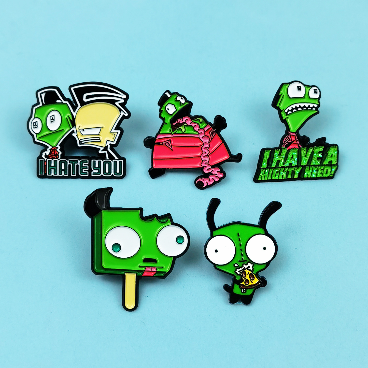 Broche de la serie de zombies de dibujos animados, estilo divertido, accesorios para niños, insignias, ropa linda, top, medalla de alfiler image 1