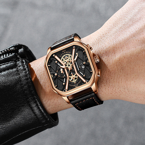 One-piece wholesale LILUOKE men's watch, high-end glow-in-the-dark waterproof cross-border watch for men, non-mechanical men's watch