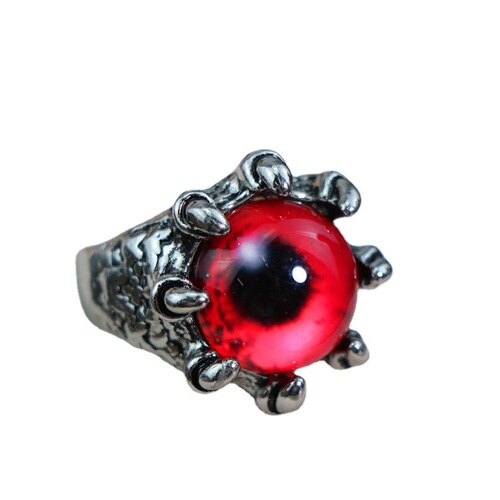 Eurasian Cross-border Accessory Devil's Eye Bracelet for Men - Powerful Trendy Open Ring Zinc Alloy Hip-Hop Ring