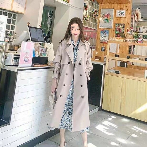 今年流行风衣2025新款秋装坠感中长款外套女过膝气质女神范英伦风|undefined