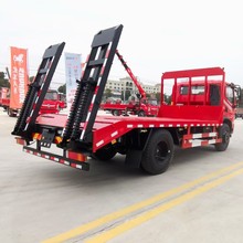 东风D3单桥平板运输车改装厂 150挖机拖板车多少钱一辆图片及参数