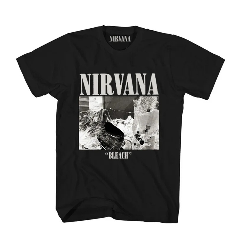 Rock Band Nirvana Printed Men's Pure Cotton Shirt Y2K Hip-Hop Style Graphic T-Shirt Unisex O-Neck Rock Band Nirvana Printed Men's Pure Cotton Shirt Y2K Hip-Hop Style Graphic T-Shirt Unisex O-Neck