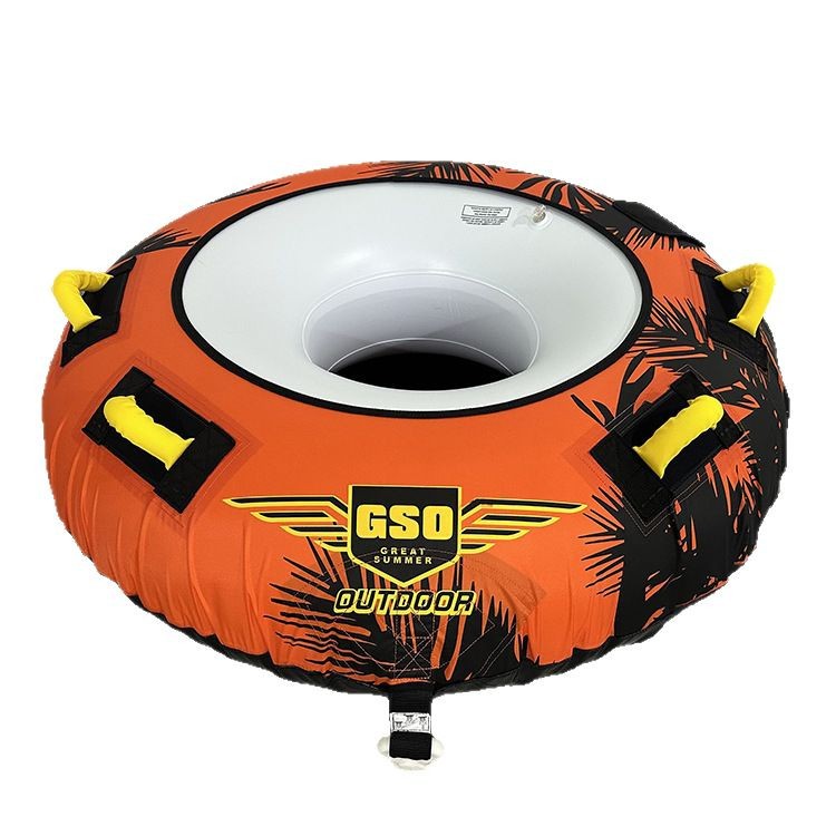 Fábrica de suministro de anillo de tracción de agua de una sola persona, anillo de tracción de esquí de agua de PVC inflado, anillo de tracción de esquí de agua de doble persona