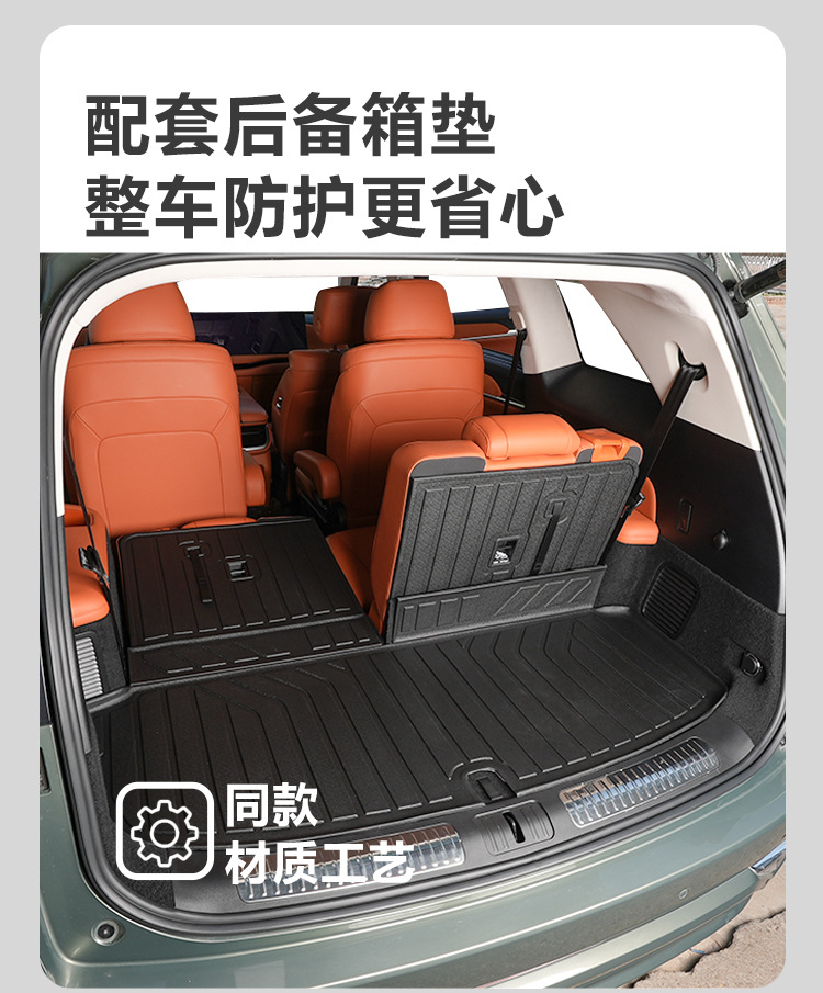 Suitable for the 23-26 models of the WEY Blue Mountain, full coverage floor mats for the front two rows, decorative modification TPE car floor mat accessories