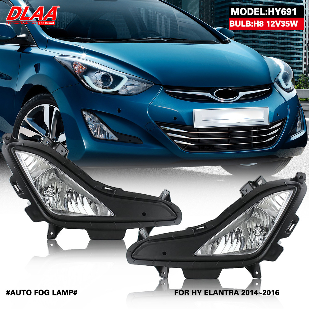 Aplicable a Hyundai 14 15 16 años de importación Elant conjunto de luces de niebla delanteras luces de conducción diurna luz parachoques