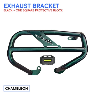 front and rear exhaust pipe Motorcycle bumper - chameleonenhanced-exhaust-bar-black-protective-block