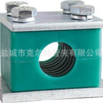 重型加固四螺栓管夹 塑料管卡